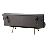 Canapea extensibilă 3 locuri Freddo, Antracit, 181x81x86 cm