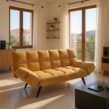 Canapea extensibilă 3 locuri Freddo, Catifea, Diverse culori, 181x81x86 cm - Galben | SKU: 024-000050 | Canapea extensibilă 3 locuri Freddo, Catifea, 181x81x86 cm, varianta Galben, produs pentru amenajarea locuinței, disponibil online în România la CasaMob