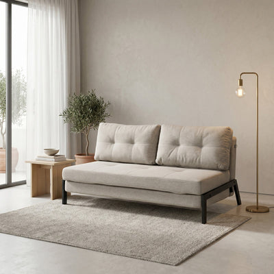Bej | SKU: 024-000061 | Canapea extensibila Fancy, Stofa, Bej, 150x98x70 cm, varianta Bej, produs pentru amenajarea locuinței, disponibil online în România la CasaMob