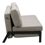 Canapea extensibila Fancy, Stofa, Bej, 150x98x70 cm