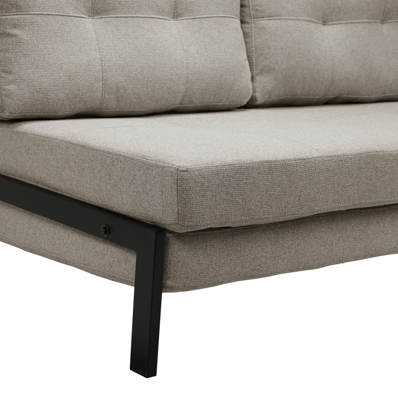 Canapea extensibila Fancy, Stofa, Bej, 150x98x70 cm