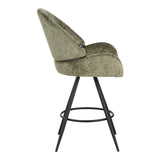 Scaun de bar Morea, Verde, 55x66x107 cm