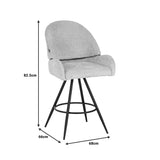 Scaun de bar Morea, Verde, 55x66x107 cm