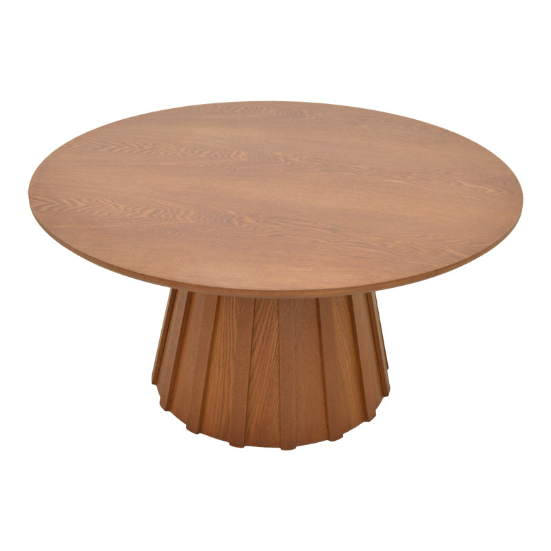 Nuc | SKU: 029-000446 | Măsuță de cafea Franzel, MDF, Nuc, Ø80x40 cm, varianta Nuc, produs pentru amenajarea locuinței, disponibil online în România la CasaMob