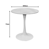 Masă dining Balou, Aspect marmură, Diverse culori, D90x73 cm - Alb | SKU: 029-000451 | Masă dining Balou, Aspect marmură, D90x73 cm, varianta Alb, produs pentru amenajarea locuinței, disponibil online în România la CasaMob