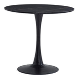 Masă dining Balou, Aspect marmură, Diverse culori, D90x73 cm - Negru | SKU: 029-000452 | Masă dining Balou, Aspect marmură, D90x73 cm, varianta Negru, produs pentru amenajarea locuinței, disponibil online în România la CasaMob