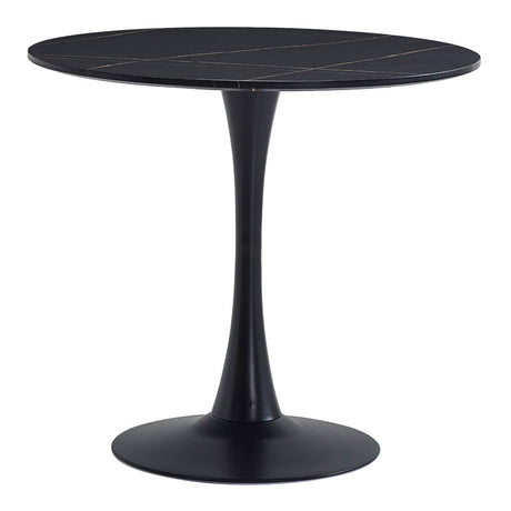 Masă dining Balou, Aspect marmură, Diverse culori, D90x73 cm