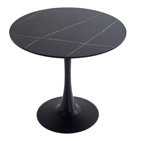 Masă dining Balou, Aspect marmură, Diverse culori, D90x73 cm