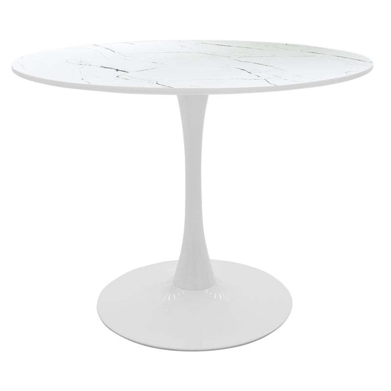 Masă dining Balou, Aspect marmură, Diverse culori, D120x73 cm - Alb | SKU: 029-000453 | Masă dining Balou, Aspect marmură, D120x73 cm, varianta Alb, produs pentru amenajarea locuinței, disponibil online în România la CasaMob