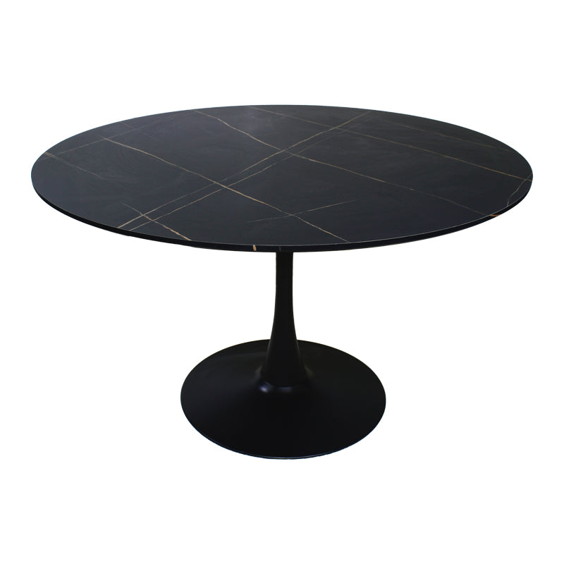 Masă dining Balou, Aspect marmură, Diverse culori, D120x73 cm - Negru | SKU: 029-000454 | Masă dining Balou, Aspect marmură, D120x73 cm, varianta Negru, produs pentru amenajarea locuinței, disponibil online în România la CasaMob