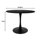 Masă dining Balou, Aspect marmură, Diverse culori, D120x73 cm - Negru | SKU: 029-000454 | Masă dining Balou, Aspect marmură, D120x73 cm, varianta Negru, produs pentru amenajarea locuinței, disponibil online în România la CasaMob