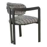 Scaun Berdona, picioare negre, Negru, 57x47x78 cm