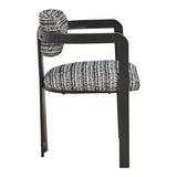 Scaun Berdona, picioare negre, Negru, 57x47x78 cm