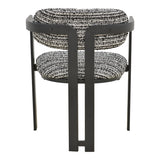 Scaun Berdona, picioare negre, Negru, 57x47x78 cm