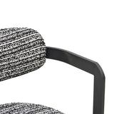 Scaun Berdona, picioare negre, Negru, 57x47x78 cm