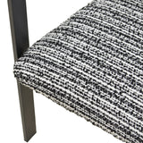 Scaun Berdona, picioare negre, Negru, 57x47x78 cm