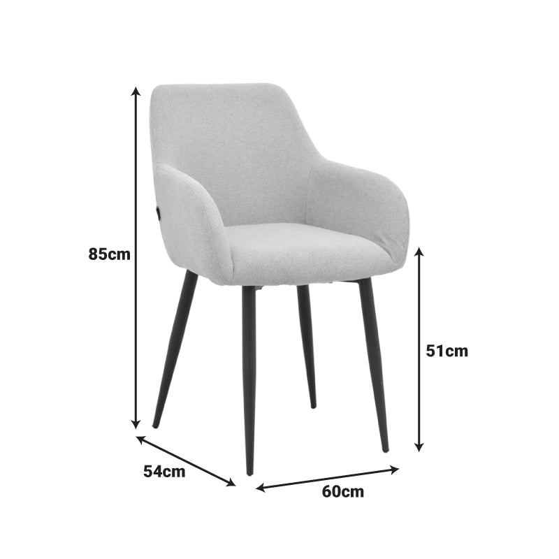 Fotoliu Telia, stofă și metal, Diverse culori, 60x54x85 cm - Antracit-Negru | SKU: 029-000487 | Fotoliu Telia, stofă și metal, 60x54x85 cm, varianta Antracit-Negru, produs pentru amenajarea locuinței, disponibil online în România la CasaMob