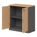 Dulap multifuncțional Fesialo, Diverse culori, 80x41x80 cm - Natural-Antracit | SKU: 030-000033 | Dulap multifuncțional Fesialo, 80x41x80 cm, varianta Natural-Antracit, produs pentru amenajarea locuinței, disponibil online în România la CasaMob