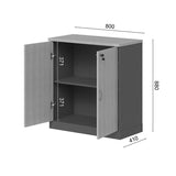 Dulap multifuncțional Fesialo, Diverse culori, 80x41x80 cm - Natural-Antracit | SKU: 030-000033 | Dulap multifuncțional Fesialo, 80x41x80 cm, varianta Natural-Antracit, produs pentru amenajarea locuinței, disponibil online în România la CasaMob