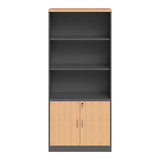 Bibliotecă Fesialo, Diverse culori, 80x40x180 cm - Natural-Antracit | SKU: 030-000035 | Bibliotecă Fesialo, 80x40x180 cm, varianta Natural-Antracit, produs pentru amenajarea locuinței, disponibil online în România la CasaMob