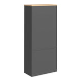 Bibliotecă Fesialo, Diverse culori, 80x40x180 cm - Natural-Antracit | SKU: 030-000035 | Bibliotecă Fesialo, 80x40x180 cm, varianta Natural-Antracit, produs pentru amenajarea locuinței, disponibil online în România la CasaMob