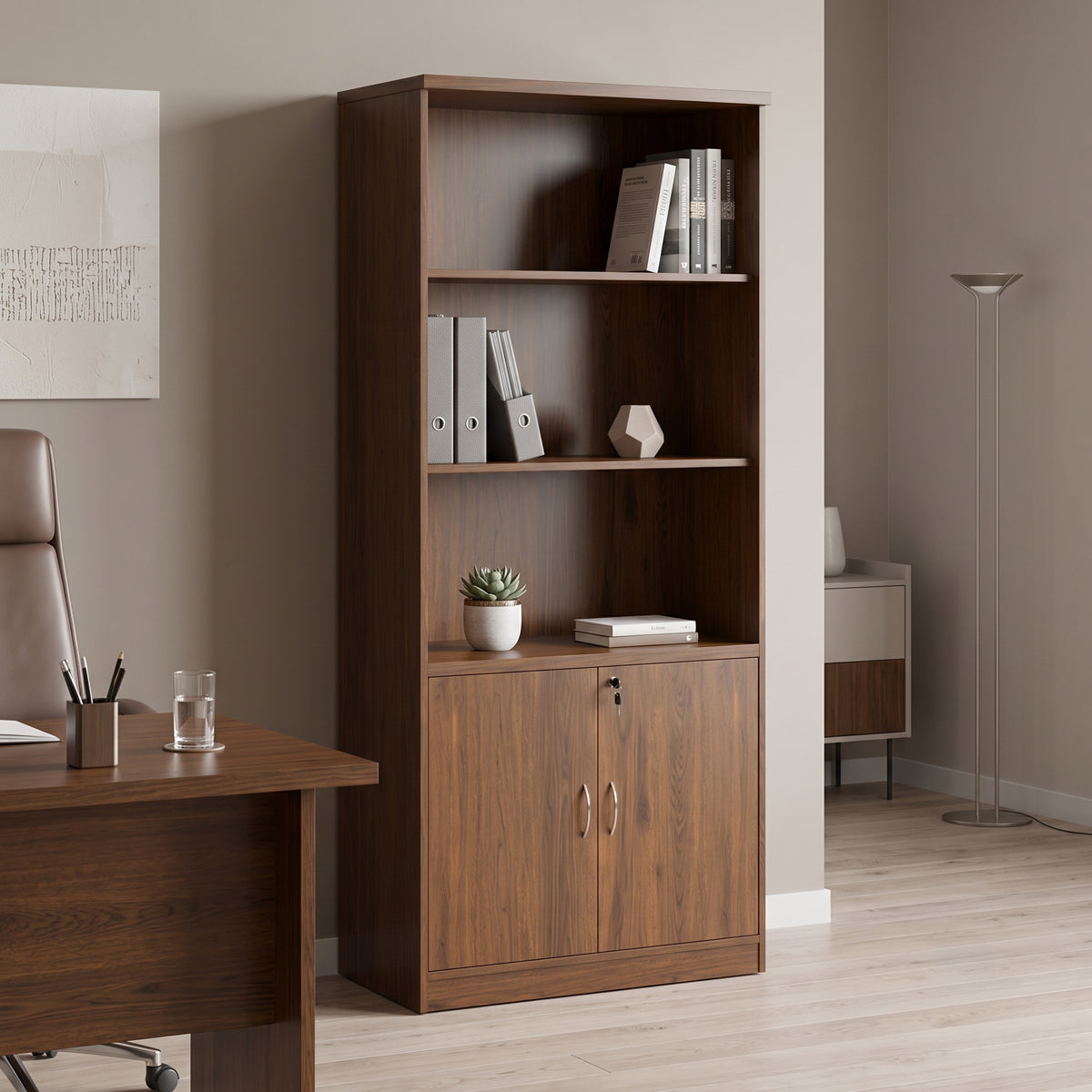 Bibliotecă Fesialo, Diverse culori, 80x40x180 cm - Wenge | SKU: 030-000036 | Bibliotecă Fesialo, 80x40x180 cm, varianta Wenge, produs pentru amenajarea locuinței, disponibil online în România la CasaMob