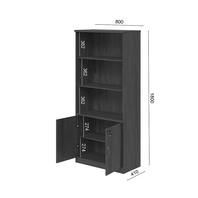Bibliotecă Fesialo, Diverse culori, 80x40x180 cm - Wenge | SKU: 030-000036 | Bibliotecă Fesialo, 80x40x180 cm, varianta Wenge, produs pentru amenajarea locuinței, disponibil online în România la CasaMob