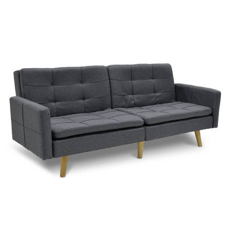 Canapea extensibila Flexy 3 locuri, Gri inchis, 198x87x76 cm