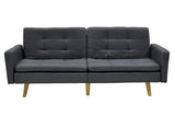 Canapea extensibila Flexy 3 locuri, Gri inchis, 198x87x76 cm