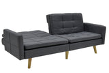 Canapea extensibila Flexy 3 locuri, Gri inchis, 198x87x76 cm
