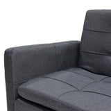 Canapea extensibila Flexy 3 locuri, Gri inchis, 198x87x76 cm