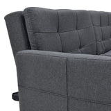 Canapea extensibila Flexy 3 locuri, Gri inchis, 198x87x76 cm