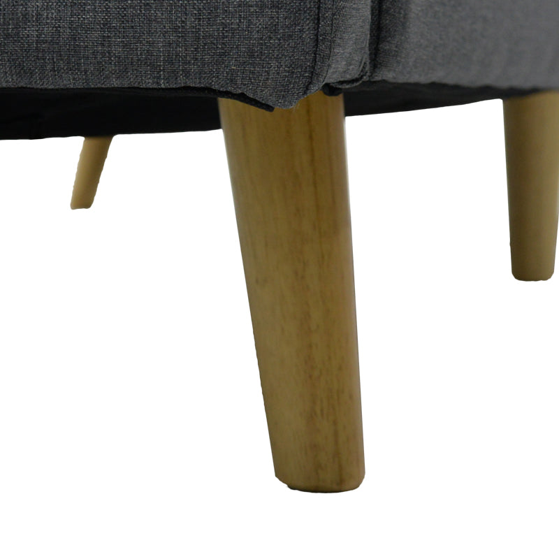 Canapea extensibila Flexy 3 locuri, Gri inchis, 198x87x76 cm
