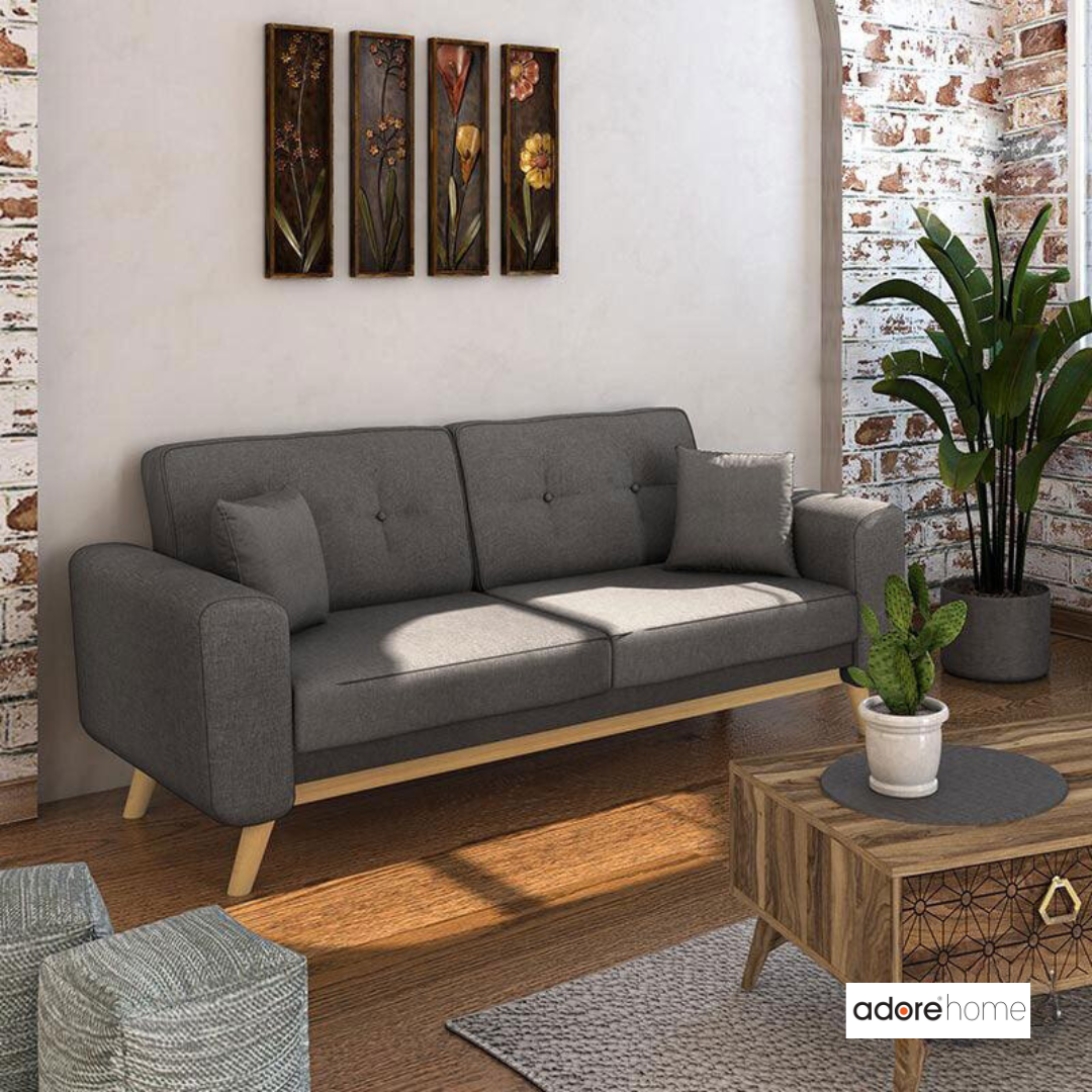 Canapea extensibilă Carmelo, Diverse culori, 214x80x86 cm - Gri închis | SKU: 035-000034 | Canapea extensibilă Carmelo, 214x80x86 cm, varianta Gri închis, produs pentru amenajarea locuinței, disponibil online în România la CasaMob