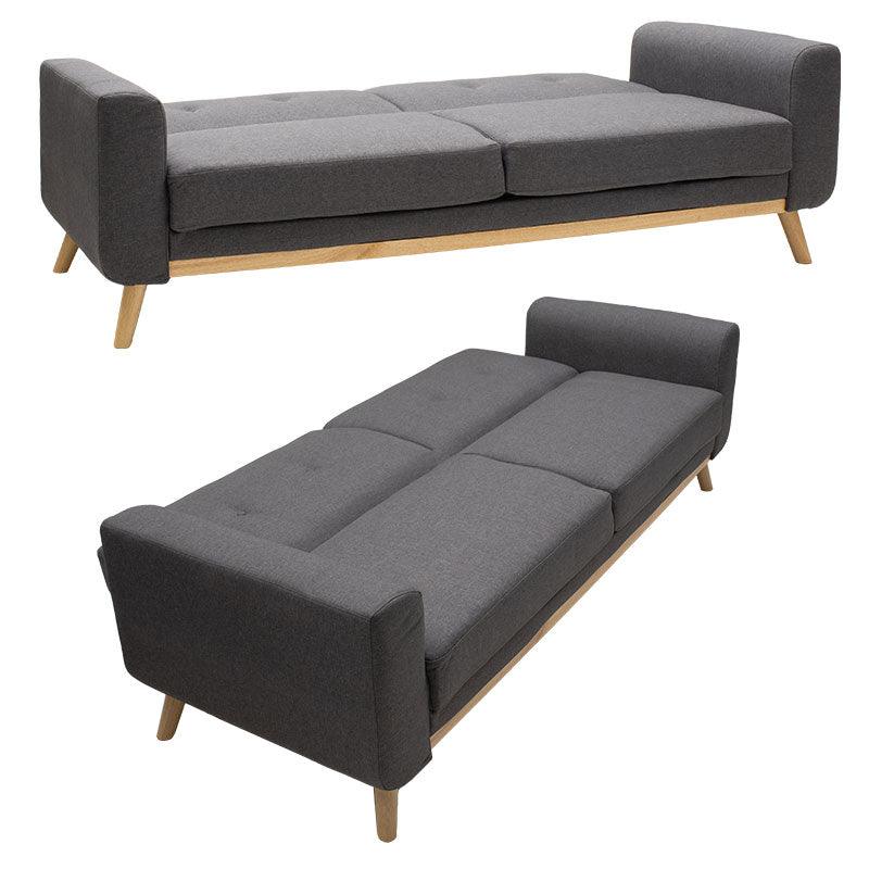 Canapea extensibilă Carmelo, Diverse culori, 214x80x86 cm - Gri închis | SKU: 035-000034 | Canapea extensibilă Carmelo, 214x80x86 cm, varianta Gri închis, produs pentru amenajarea locuinței, disponibil online în România la CasaMob