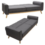 Canapea extensibilă Carmelo, Diverse culori, 214x80x86 cm - Gri închis | SKU: 035-000034 | Canapea extensibilă Carmelo, 214x80x86 cm, varianta Gri închis, produs pentru amenajarea locuinței, disponibil online în România la CasaMob