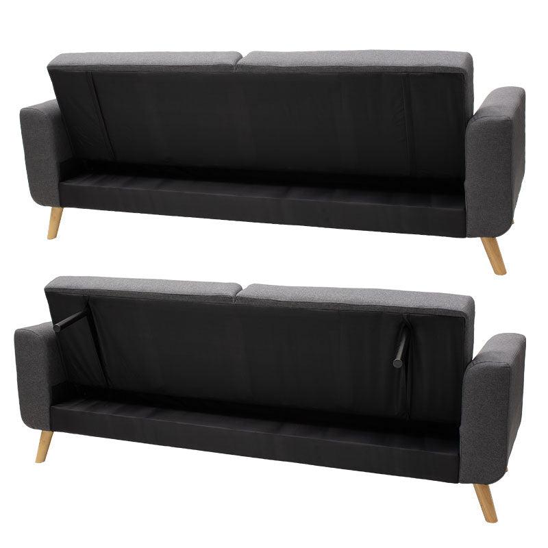 Canapea extensibilă Carmelo, Diverse culori, 214x80x86 cm - Gri închis | SKU: 035-000034 | Canapea extensibilă Carmelo, 214x80x86 cm, varianta Gri închis, produs pentru amenajarea locuinței, disponibil online în România la CasaMob