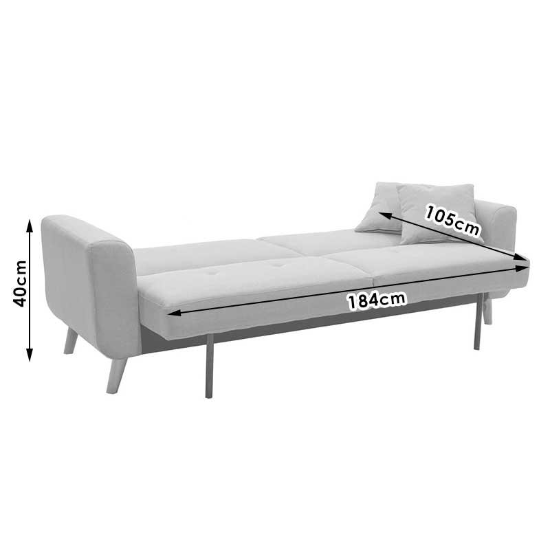 Canapea extensibilă Carmelo, Diverse culori, 214x80x86 cm - Gri închis | SKU: 035-000034 | Canapea extensibilă Carmelo, 214x80x86 cm, varianta Gri închis, produs pentru amenajarea locuinței, disponibil online în România la CasaMob