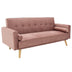 Roz | SKU: 035-000065 | Canapea extensibilă 3 locuri Success, catifea, 190x80x84 cm, varianta Roz, produs pentru amenajarea locuinței, disponibil online în România la CasaMob