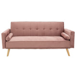 Canapea extensibilă 3 locuri Success, catifea, Diverse culori, 190x80x84 cm - Roz | SKU: 035-000065 | Canapea extensibilă 3 locuri Success, catifea, 190x80x84 cm, varianta Roz, produs pentru amenajarea locuinței, disponibil online în România la CasaMob