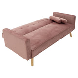 Canapea extensibilă 3 locuri Success, catifea, Diverse culori, 190x80x84 cm - Roz | SKU: 035-000065 | Canapea extensibilă 3 locuri Success, catifea, 190x80x84 cm, varianta Roz, produs pentru amenajarea locuinței, disponibil online în România la CasaMob