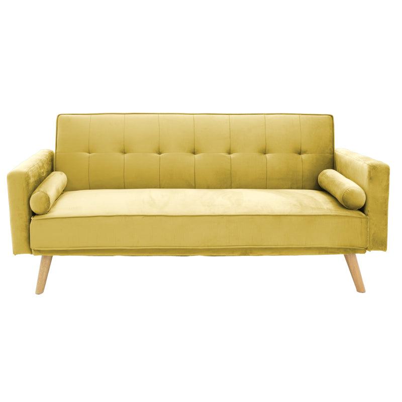 Canapea extensibilă 3 locuri Success, catifea, Diverse culori, 190x80x84 cm - Galben | SKU: 035-000084 | Canapea extensibilă 3 locuri Success, catifea, 190x80x84 cm, varianta Galben, produs pentru amenajarea locuinței, disponibil online în România la CasaMob