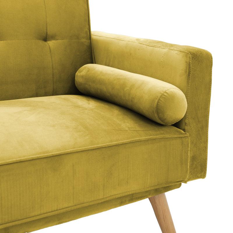 Canapea extensibilă 3 locuri Success, catifea, Diverse culori, 190x80x84 cm - Galben | SKU: 035-000084 | Canapea extensibilă 3 locuri Success, catifea, 190x80x84 cm, varianta Galben, produs pentru amenajarea locuinței, disponibil online în România la CasaMob
