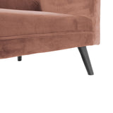 Canapea - pat Dream cu taburet din catifeaa marului putred, Roz, 209x157x80 cm