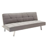 Canapea extensibila cu 3 locuri Travis cu stofa, Gri - Gri inchis, 175x83x74 cm