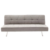 Canapea extensibila cu 3 locuri Travis cu stofa, Gri - Gri inchis, 175x83x74 cm