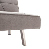 Canapea extensibila cu 3 locuri Travis cu stofa, Gri - Gri inchis, 175x83x74 cm