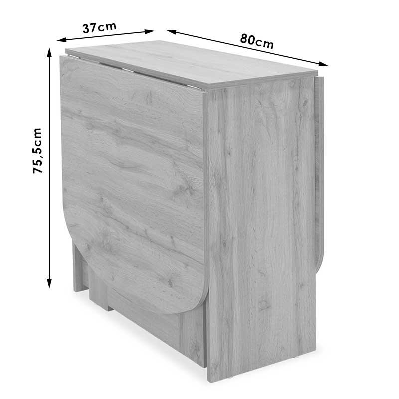 Masa Extensibila Model Aniya, 37-160 x 80 x 77 cm, Diverse culoare - Gri