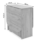 Masa Extensibila Model Aniya, 37-160 x 80 x 77 cm, Diverse culoare - Gri