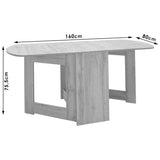 Masa Extensibila Model Aniya, 37-160 x 80 x 77 cm, Diverse culoare - Gri